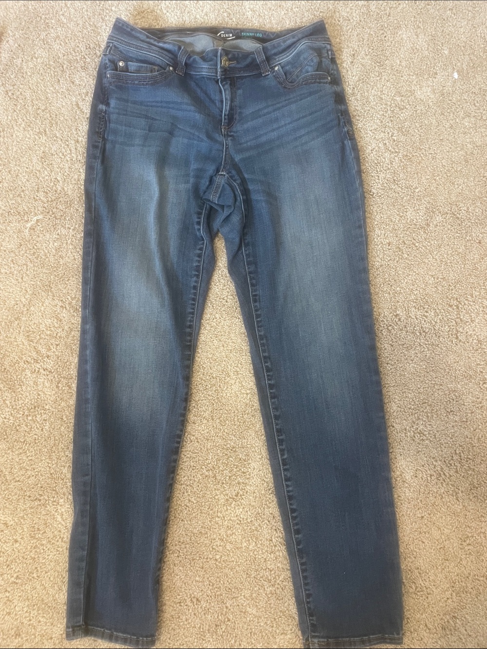 INC International Concepts Dark Indigo Skinny Jeans